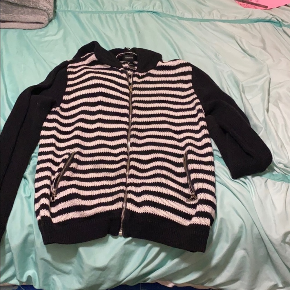 Black and white sweater